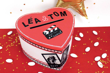 urne coeur mariage fiancaille - Boîtes en carton – 10doigts.fr