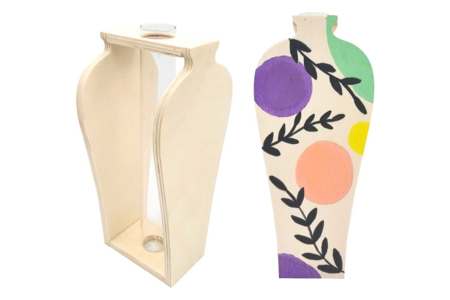 Vase en bois et soliflore - Objets pour le bureau – 10doigts.fr