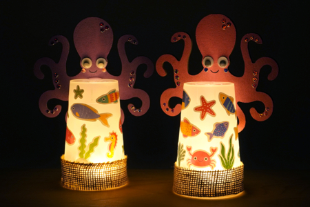 veilleuse poissons enfants - Activités manuelles océan – 10doigts.fr