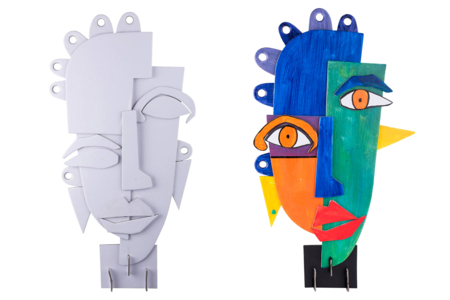 visages picasso - Décors en carton – 10doigts.fr