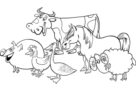 Coloriage Animaux-ferme2 – 10doigts.fr