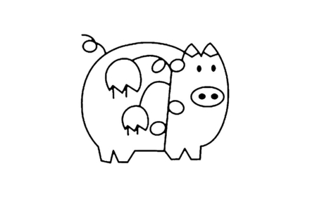 Coloriage Cochon 05 – 10doigts.fr