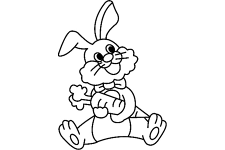 Coloriage Lapin07 – 10doigts.fr