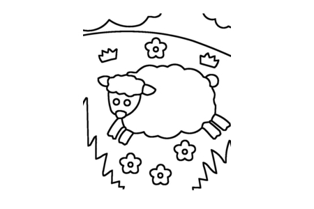 Coloriage Mouton 07 – 10doigts.fr