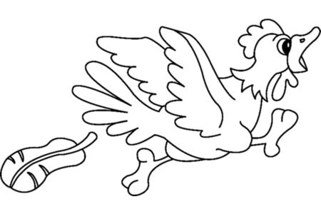 Coloriage Poule 07 – 10doigts.fr