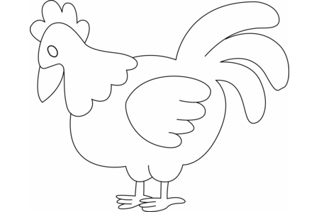 Coloriage Poule 10 – 10doigts.fr