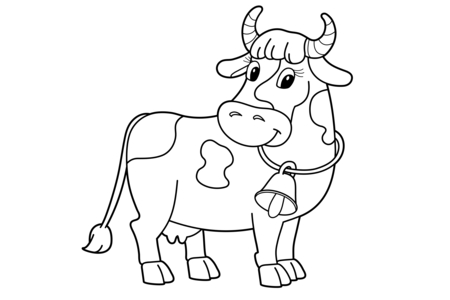 Coloriage Vache 16 – 10doigts.fr
