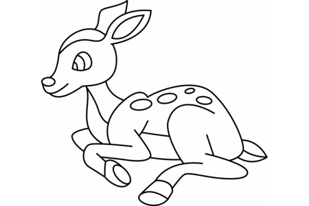 Coloriage Biche 01 – 10doigts.fr