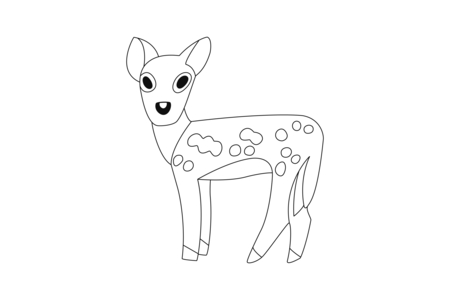 Coloriage Biche 03 – 10doigts.fr