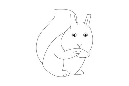 Coloriage Ecureuil 02 – 10doigts.fr