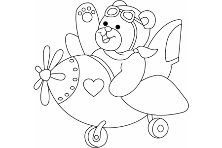 Coloriage Ourson 024 – 10doigts.fr