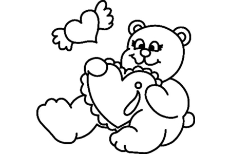 Coloriage Ourson 077 – 10doigts.fr