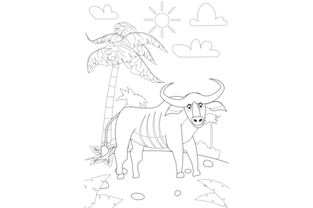 Coloriage Animaux-savane8 – 10doigts.fr