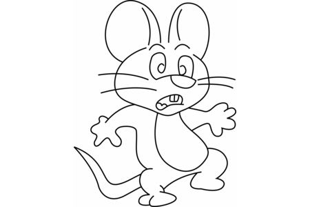 Coloriage Souris 07 – 10doigts.fr