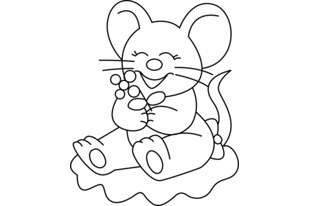 Coloriage Souris 08 – 10doigts.fr