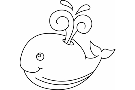 Coloriage Baleine 01 – 10doigts.fr