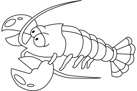 Coloriage Langouste 01 – 10doigts.fr