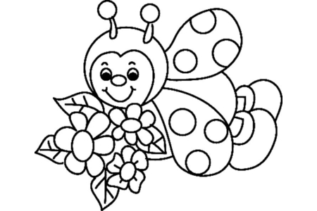 Coloriage Abeille 05 – 10doigts.fr