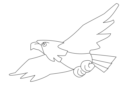 Coloriage Aigle 02 – 10doigts.fr