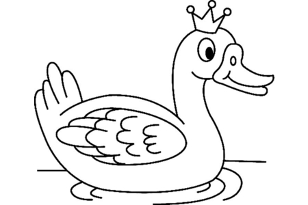 Coloriage Canard 19 – 10doigts.fr