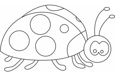 Coloriage Coccinelle 05 – 10doigts.fr