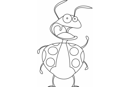Coloriage Coccinelle 08 – 10doigts.fr