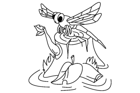 Coloriage Libellule 03 – 10doigts.fr