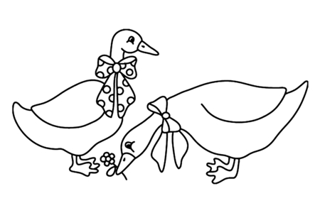 Coloriage Oie 02 – 10doigts.fr