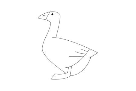 Coloriage Oie 04 – 10doigts.fr