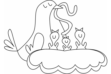 Coloriage Oiseau 14 – 10doigts.fr