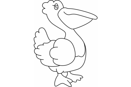 Coloriage Pélican 01 – 10doigts.fr