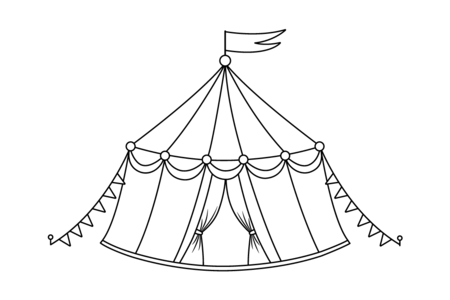 Coloriage Chapiteau – 10doigts.fr