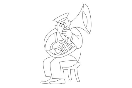 Coloriage Musicien 01 – 10doigts.fr