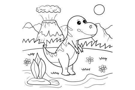 Coloriage Dinausores14 – 10doigts.fr