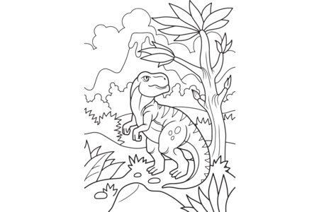 Coloriage Dinosaure 52 – 10doigts.fr