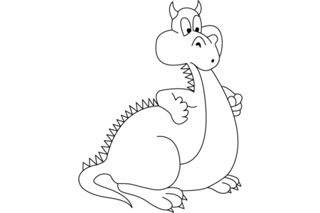 Coloriage Dragon – 10doigts.fr