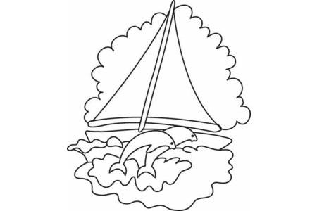 Coloriage Bateau 02 – 10doigts.fr