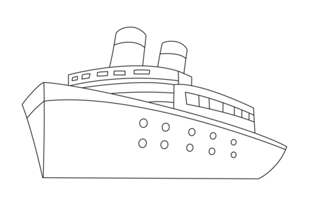 Coloriage Bateau 20 – 10doigts.fr