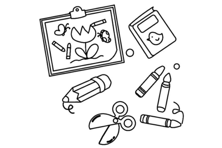 Coloriage Crayons 01 – 10doigts.fr