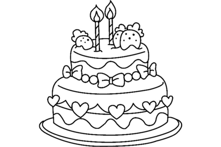 Coloriage Gâteau 09 – 10doigts.fr