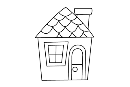Coloriage Maison 01 – 10doigts.fr