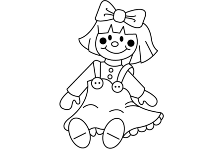 Coloriage Poupée 30 – 10doigts.fr