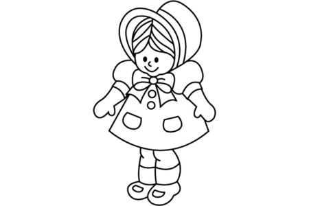 Coloriage Poupée 31 – 10doigts.fr
