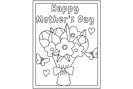 Coloriage Fête des mères 03 – 10doigts.fr
