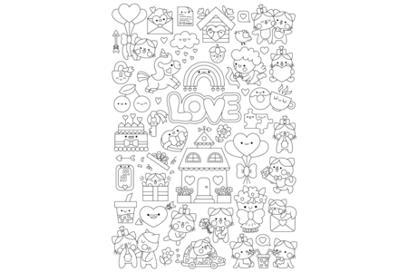 Coloriage Fête des mères cœur 08 – 10doigts.fr