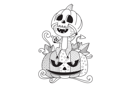 Coloriage Halloween 66 – 10doigts.fr