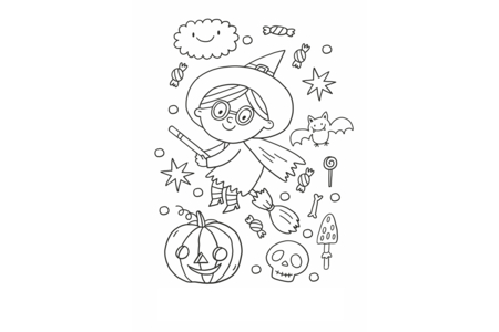 Coloriage Halloween 70 – 10doigts.fr