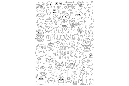 Coloriage Halloween 75 – 10doigts.fr