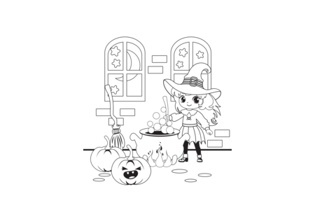 Coloriage Halloween 79 – 10doigts.fr