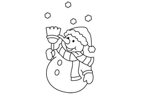 Coloriage Bonhomme de neige 06 – 10doigts.fr